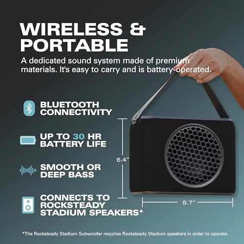 Wireless Portable Subwoofer with Carry Strap P8376