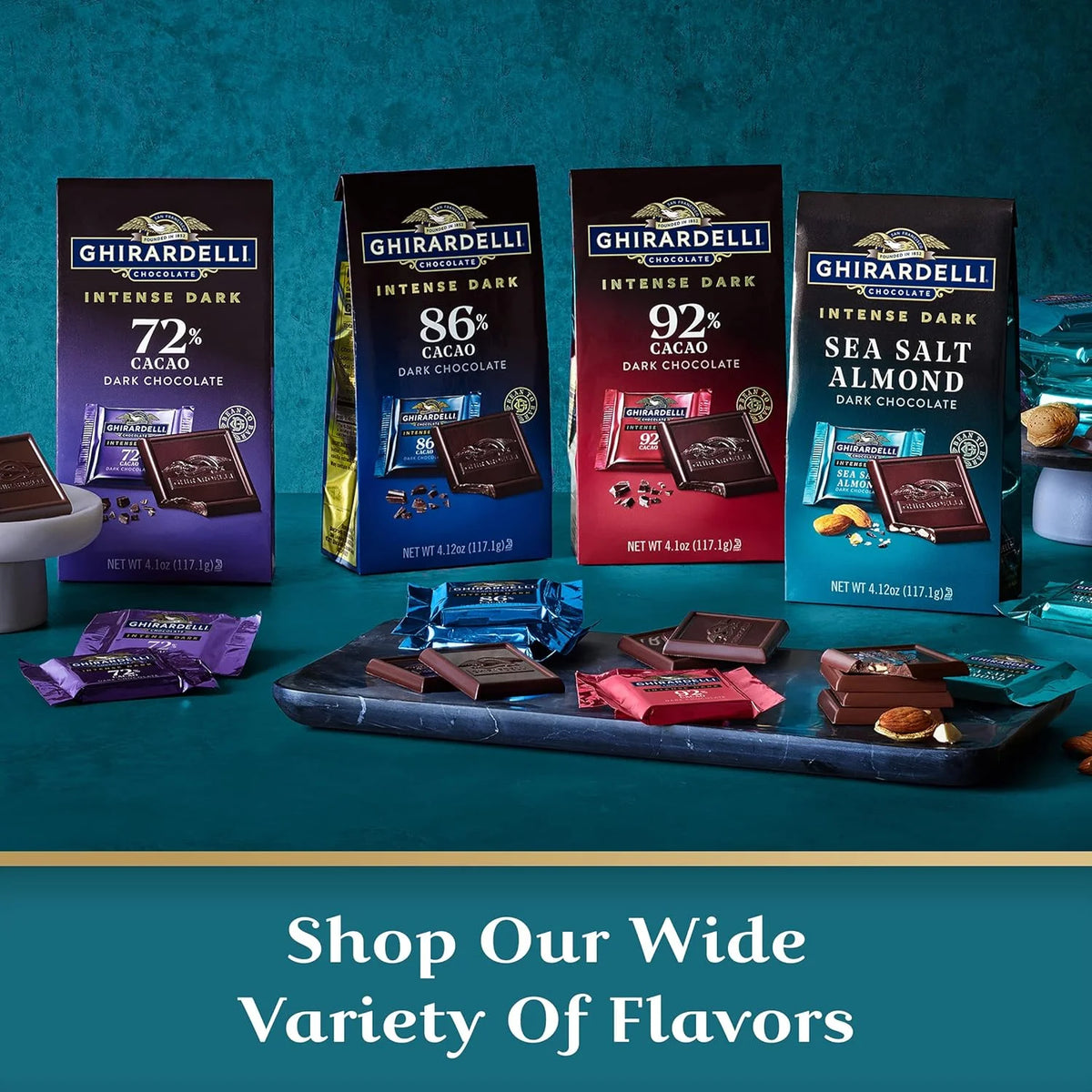 Sea Salt Almond Dark Chocolate Bar 3.5 Ounce (Pack of 4) M334