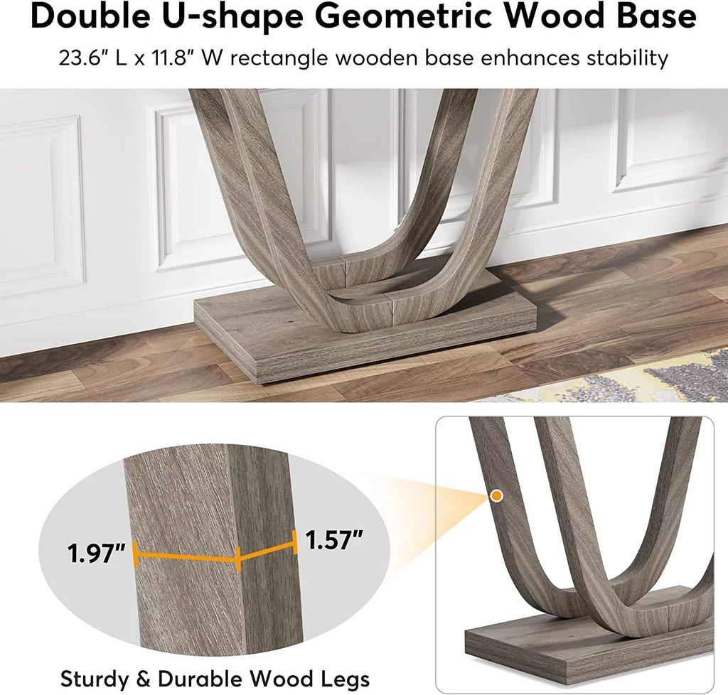 55-inch Grey Wood Rustic Console Table S7377