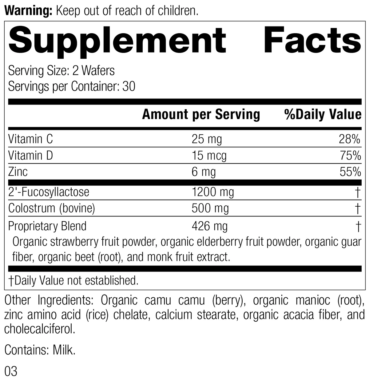 Children's Immune 60 Wafers M331200