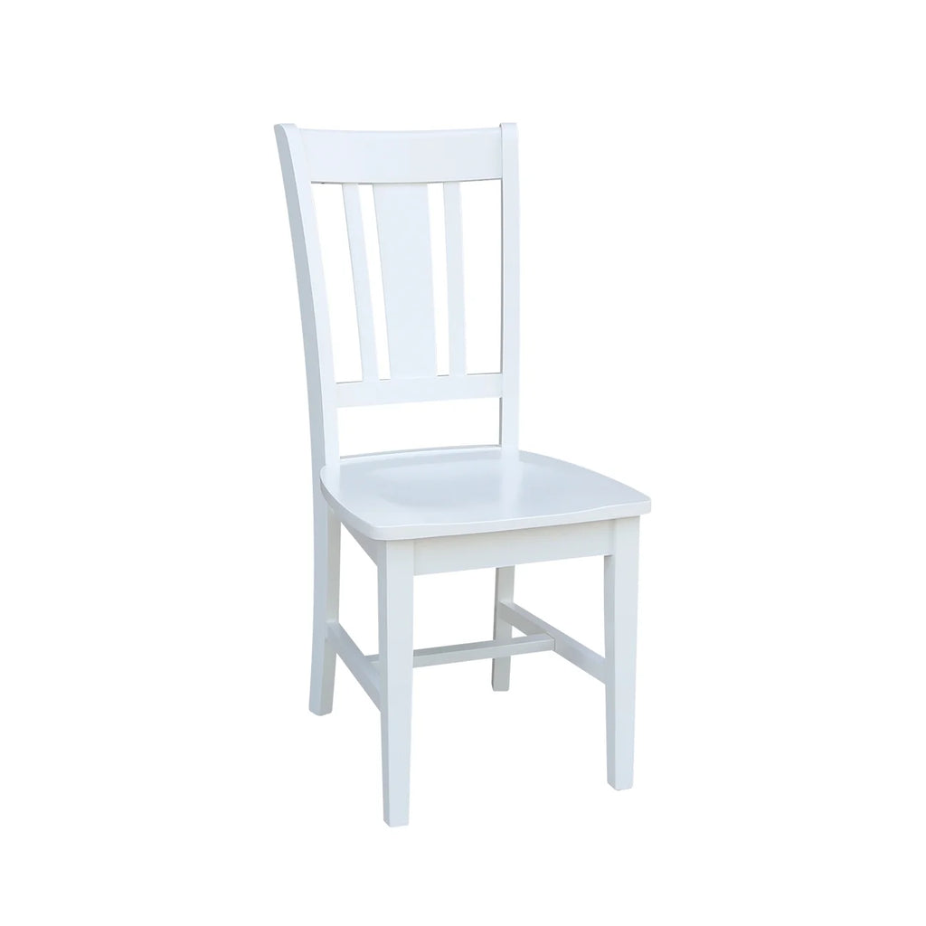 White Solid Wood Splatback Chairs Set of 2 C9236
