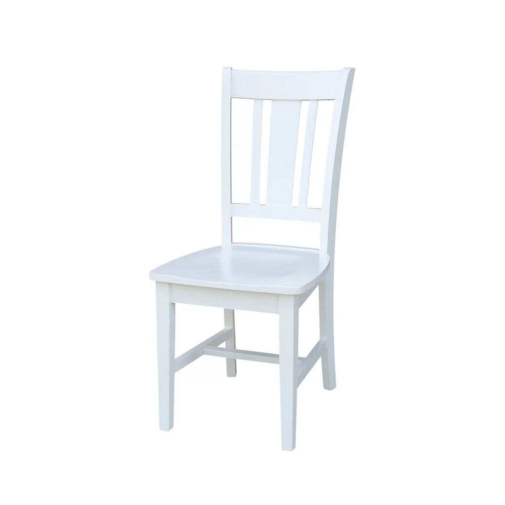White Solid Wood Splatback Chairs Set of 2 C9236