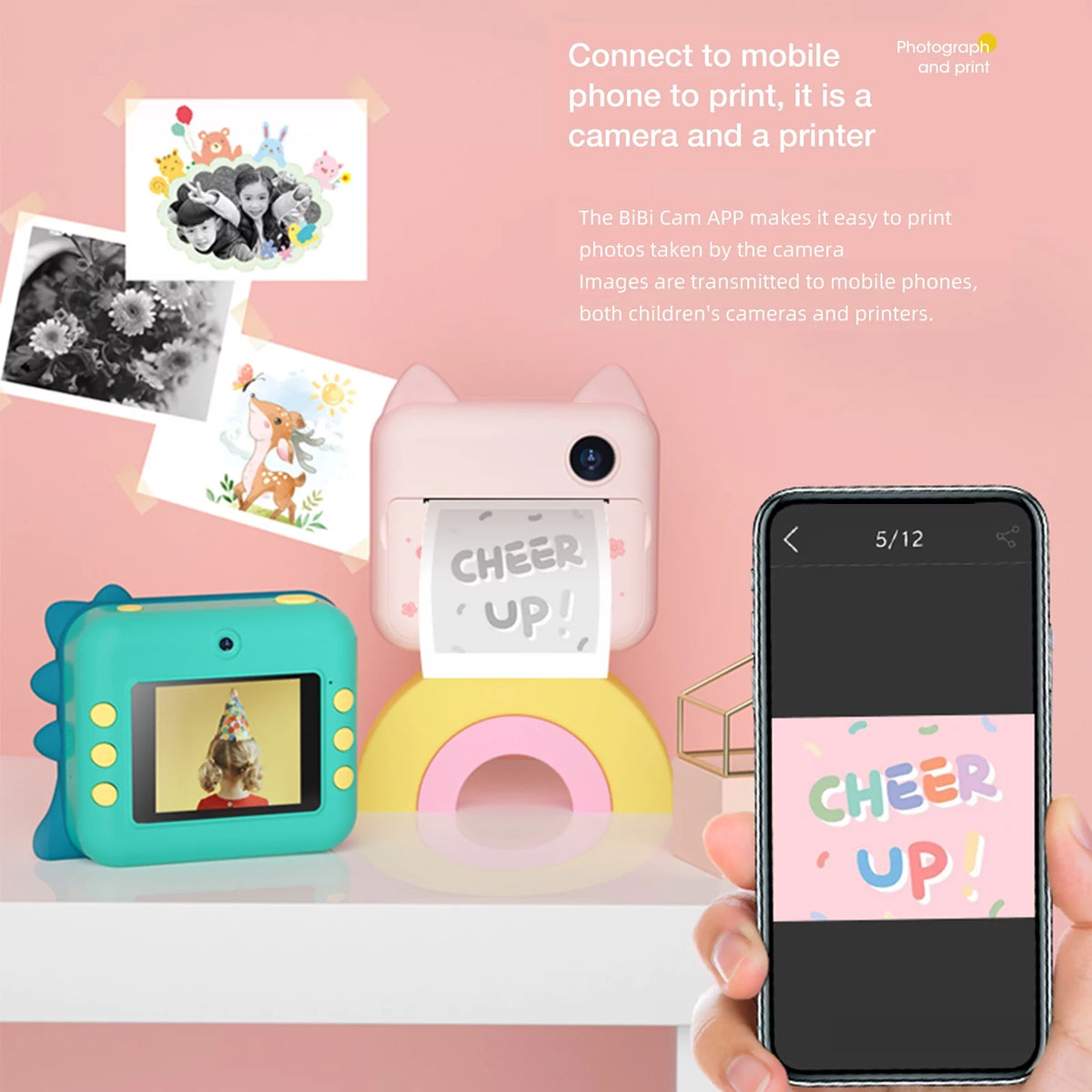 Kids Instant Camera 32GB 2.4 inch IPS Screen B644458