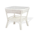 White Square Rattan Coffee Table X2676