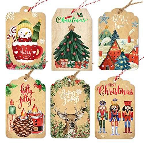 Christmas Gift Tags 60 Count with Untied String A174473