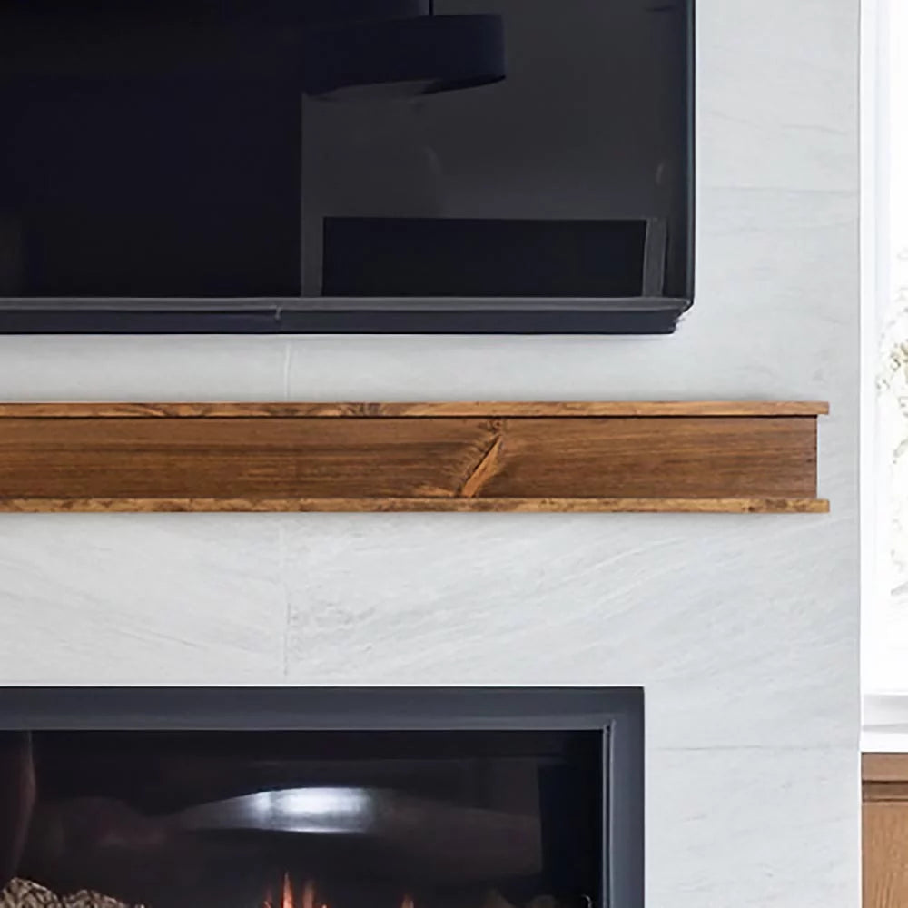 72 inch Floating Wood Fireplace Mantel Shelf R27896