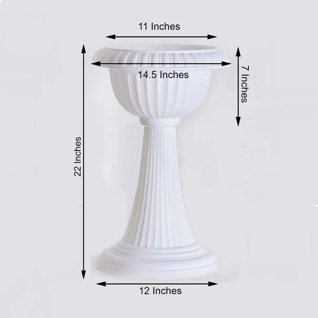 4 Pack 23" Tall White Pedestal Column Plant Stand Pot Q33942