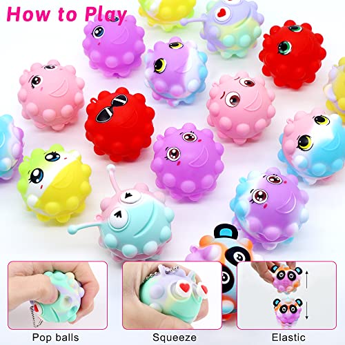 30 Pack 3D Pop Balls Fidget Toys C887