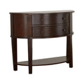 2-drawer Demilune Shape Console Table Cappuccino D656