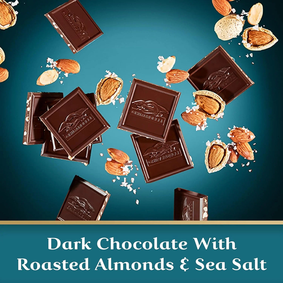 Sea Salt Almond Dark Chocolate Bar 3.5 Ounce (Pack of 4) M334