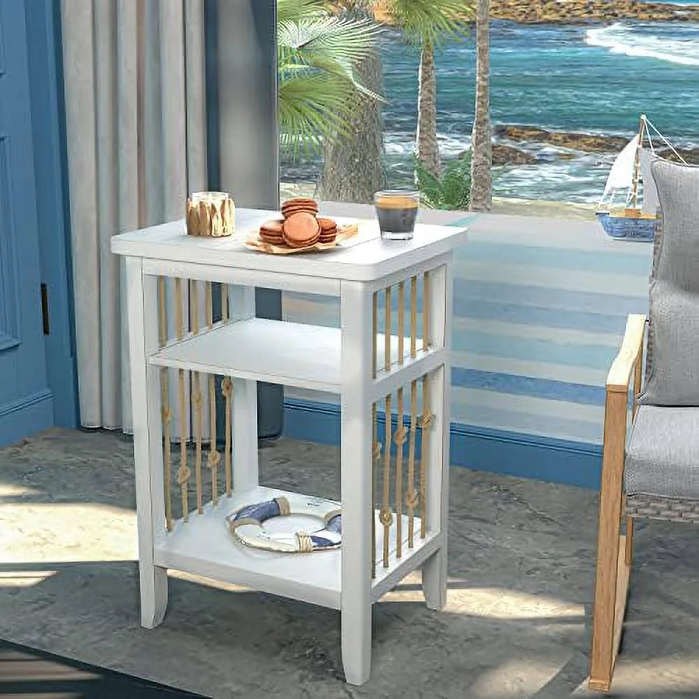 2 Tier MDF Wooden Nightstand V915057
