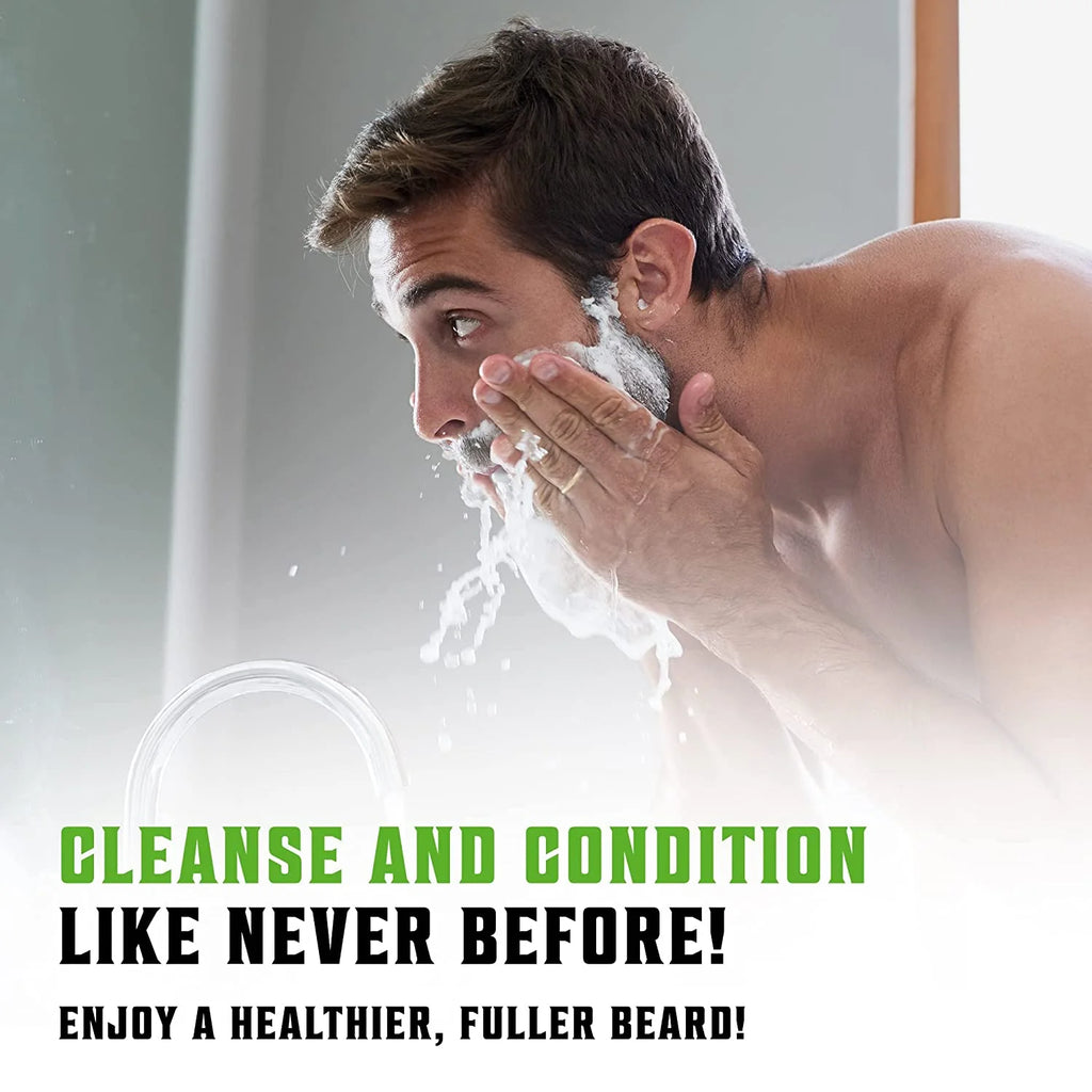 Beard Wash & Beard Conditioner Peppermint & Eucalyptus 34 Oz K6562