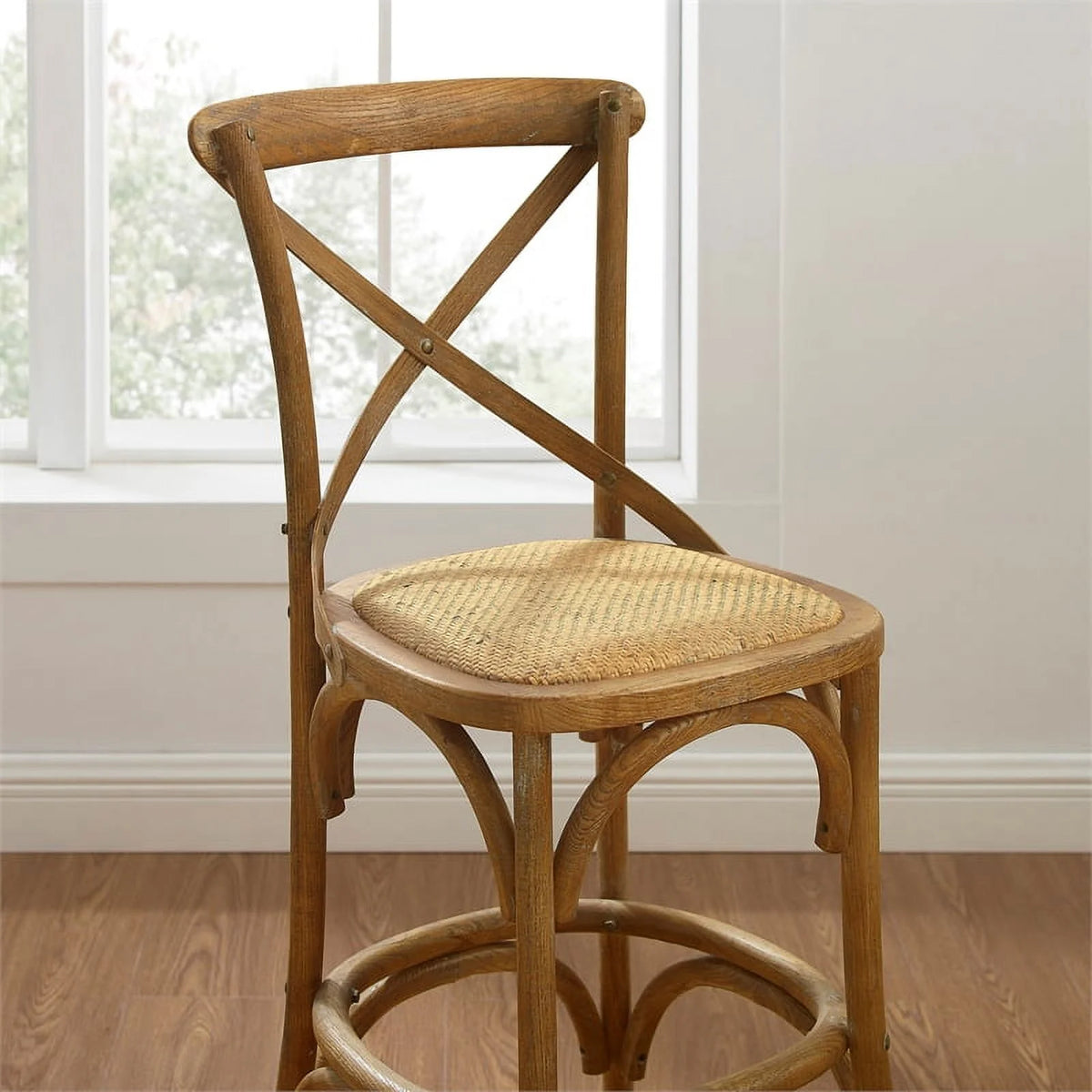 24" Gray Wash Wood Counter Stool K286086