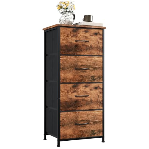 Black Rustic Brown 5 Drawer Tall Dresser S510860
