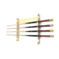 Wall-Mounted Billiard Cue Rack Holds 6 Cues Brown W226061