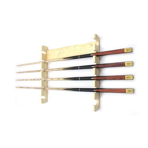 Wall-Mounted Billiard Cue Rack Holds 6 Cues Brown W226061