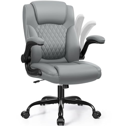 Black Leather Office Chair with Wheels X8623