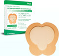 Silicone Foam Wound Dressing with Adhesive Border, 9.2" x 9.2", 5 PCS F67097