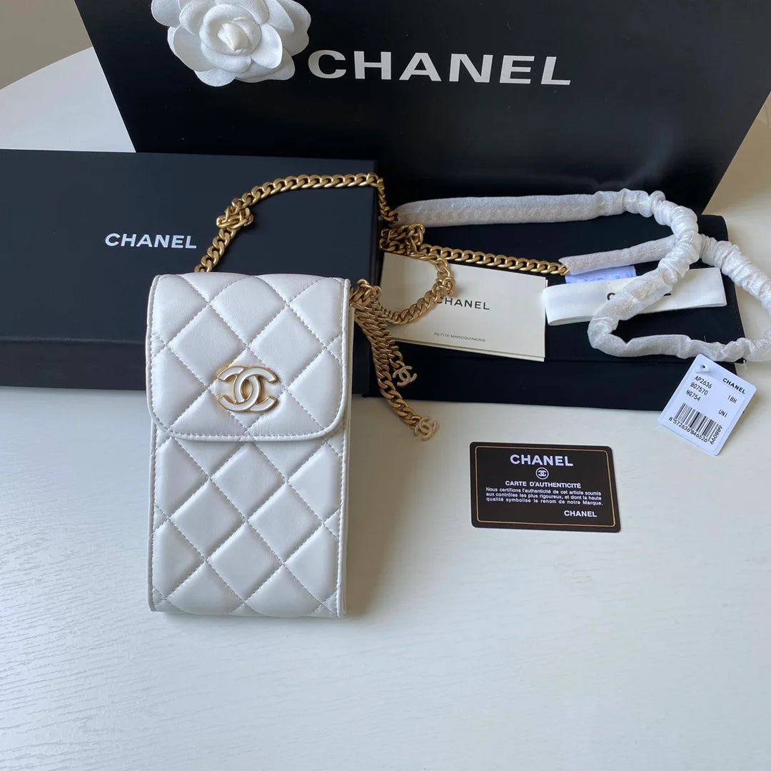 White Phone Holder Bag K454