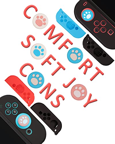 Switch Accessories Carry Case Screen Protector 4 Pack Joy Con Grips and Steering Wheels E59803