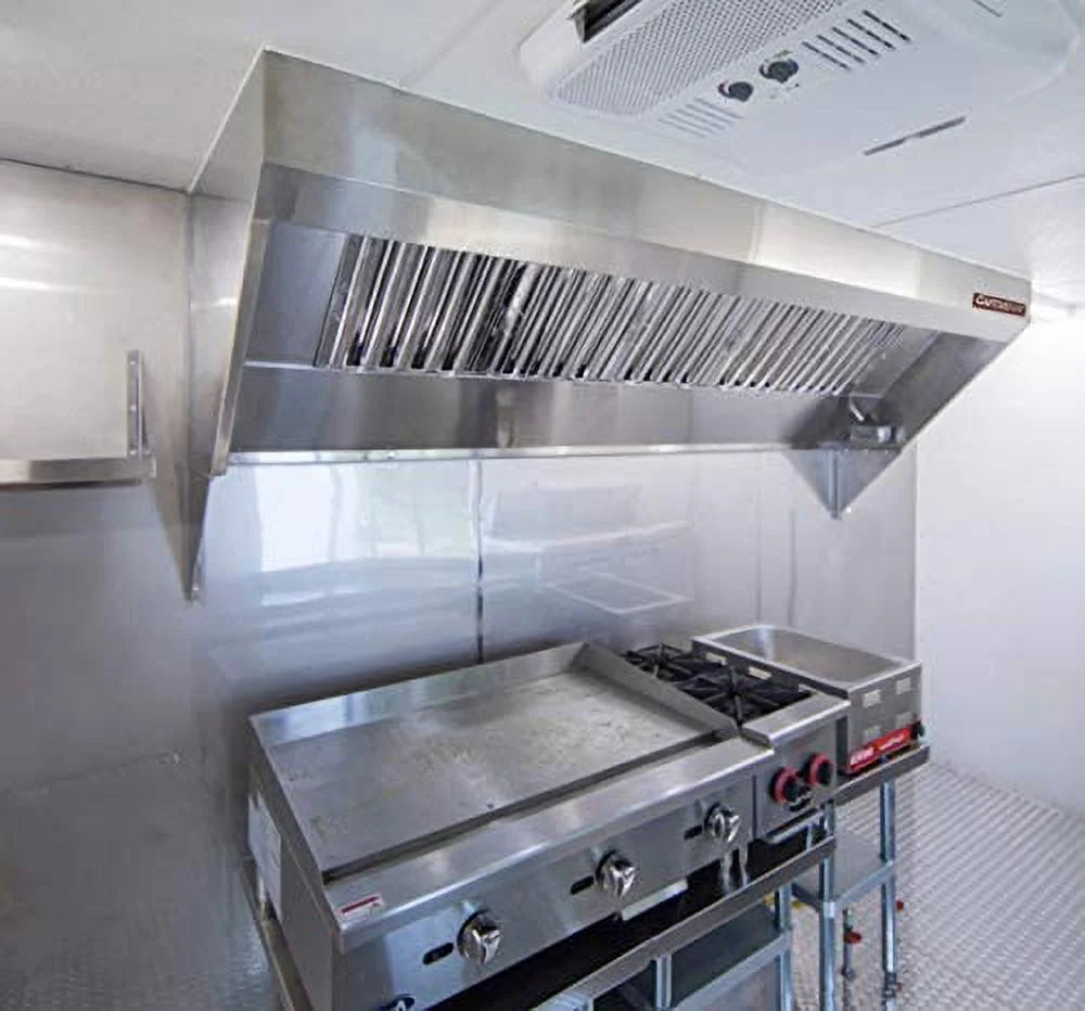 Food Truck Low Profile Exhaust Hood System with Fan and Duct L99754