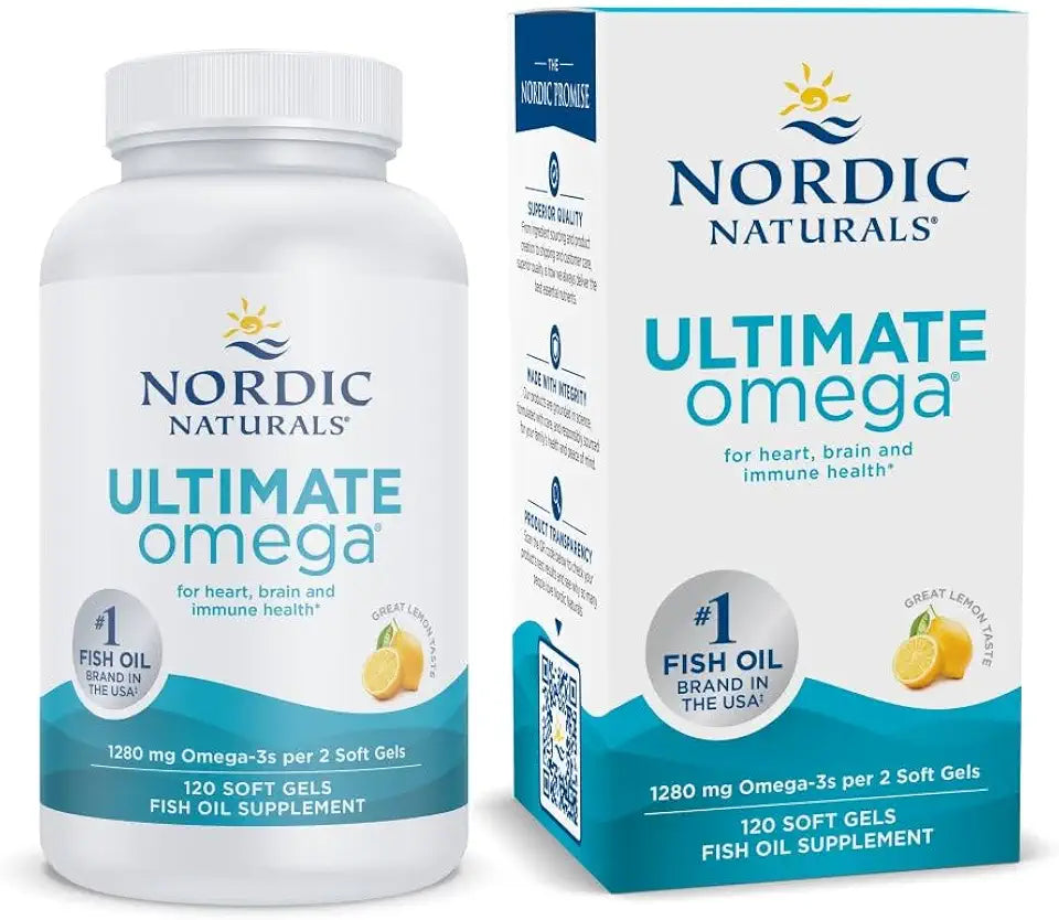 Lemon Flavor 120 Soft Gels 1280 mg Omega-3 Fish Oil Supplement O31782