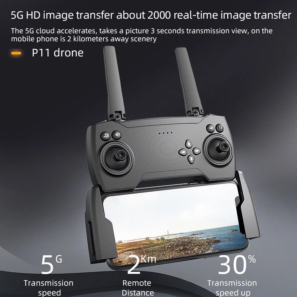 Orange Foldable 8K Dual Camera Drone U81574
