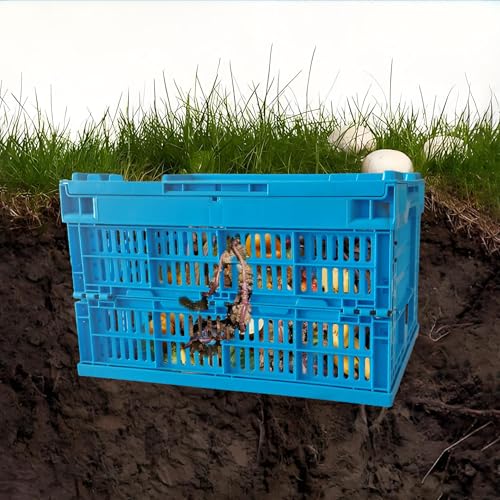 6 Gallon Foldable Compost Bin with Holes and Lids X6062