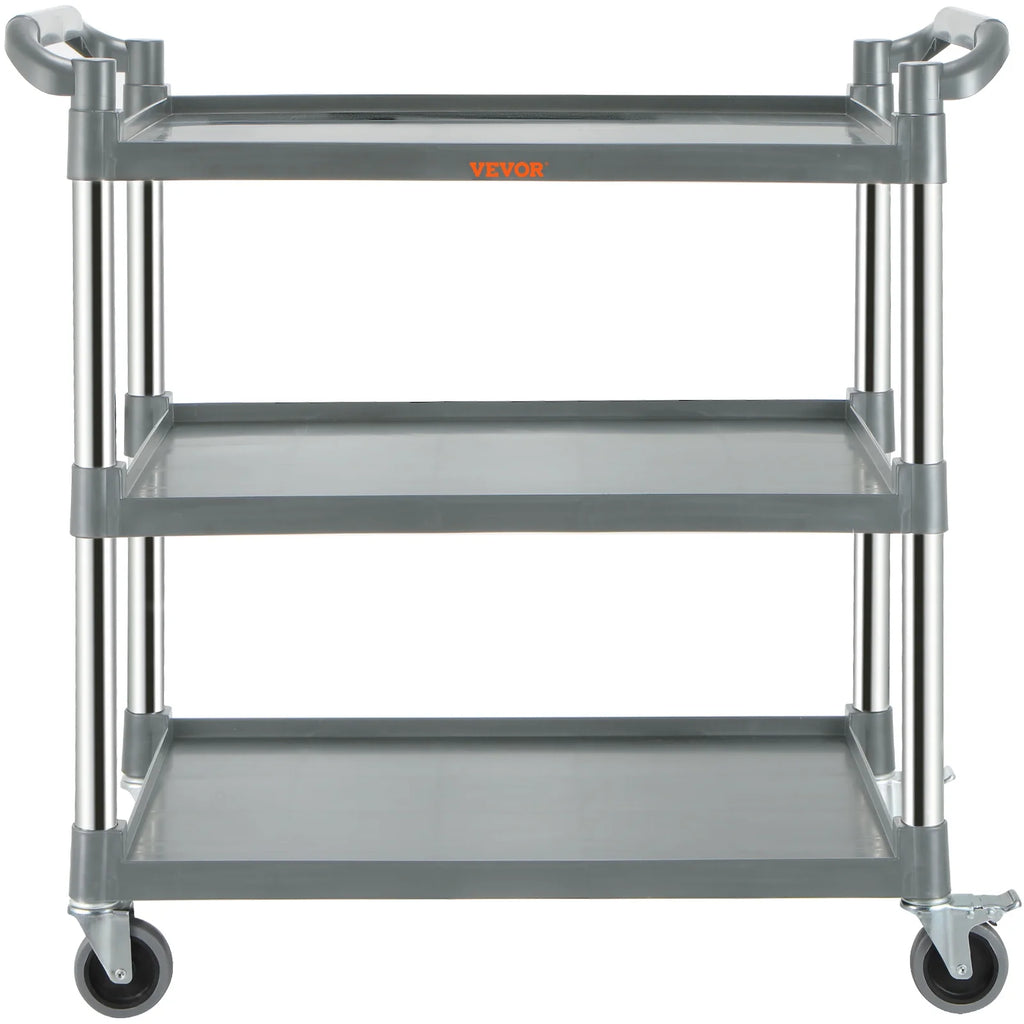 3-Tier Utility Service Cart with Wheels 220lbs Capacity J778