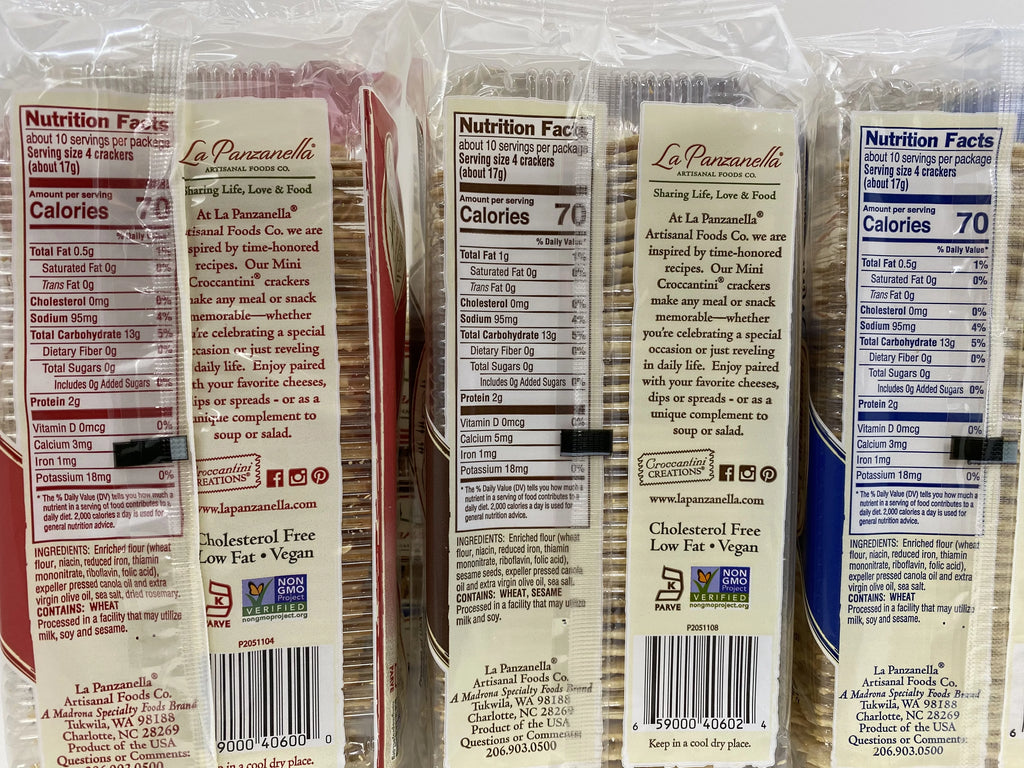 Mini Croccantini Crackers Variety Pack 6 oz (Pack of 6) Q5057