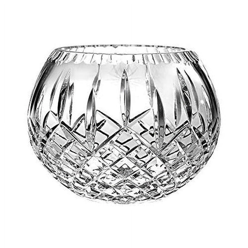 Handmade Crystal Rose Bowl 6" D F359