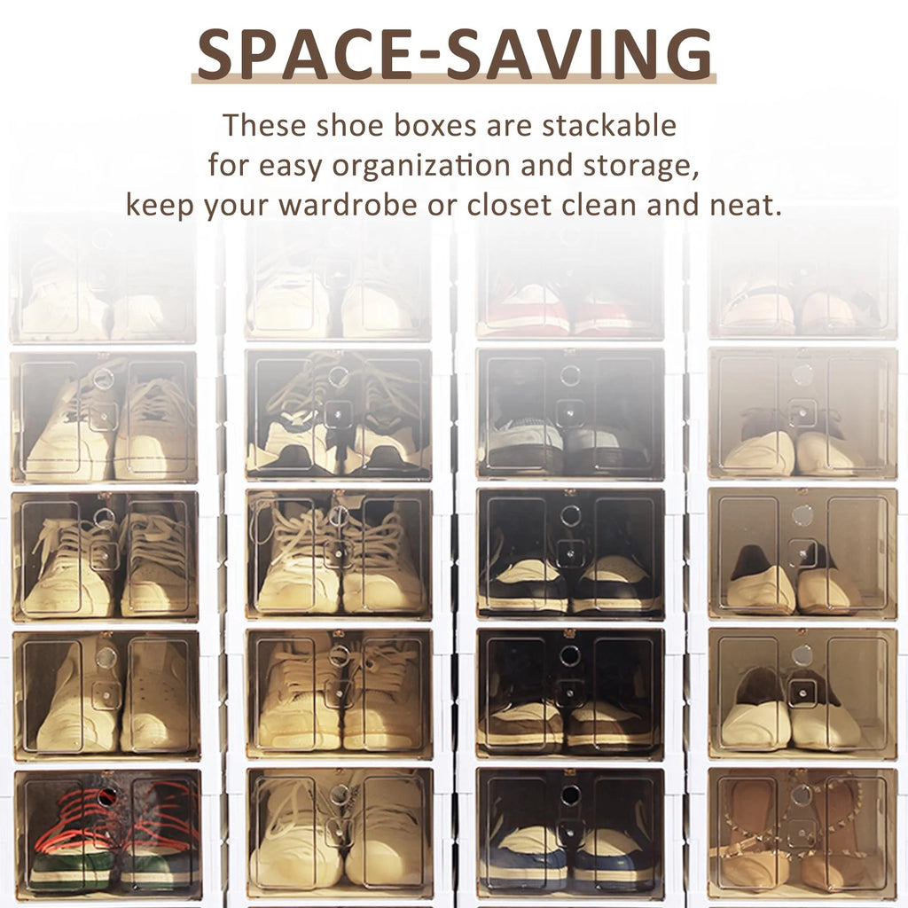 Shoes Box Organizer Containers with Lids O519