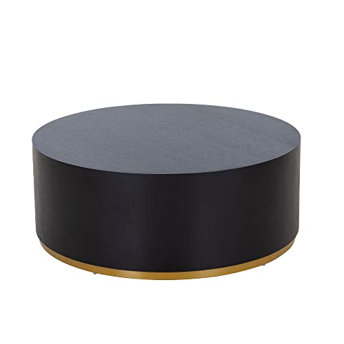 15.75'' Round Coffee Table with Faux Marble Pattern A35788