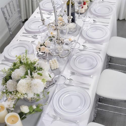 300 Pcs Gold Glitter Disposable Dinnerware Set Y1499