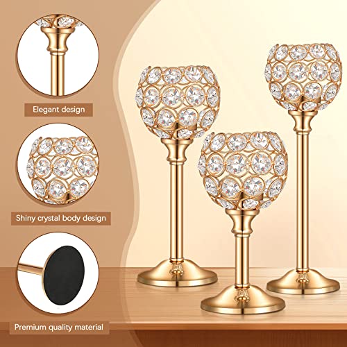 18 Pieces Crystal Candle Holders E9712