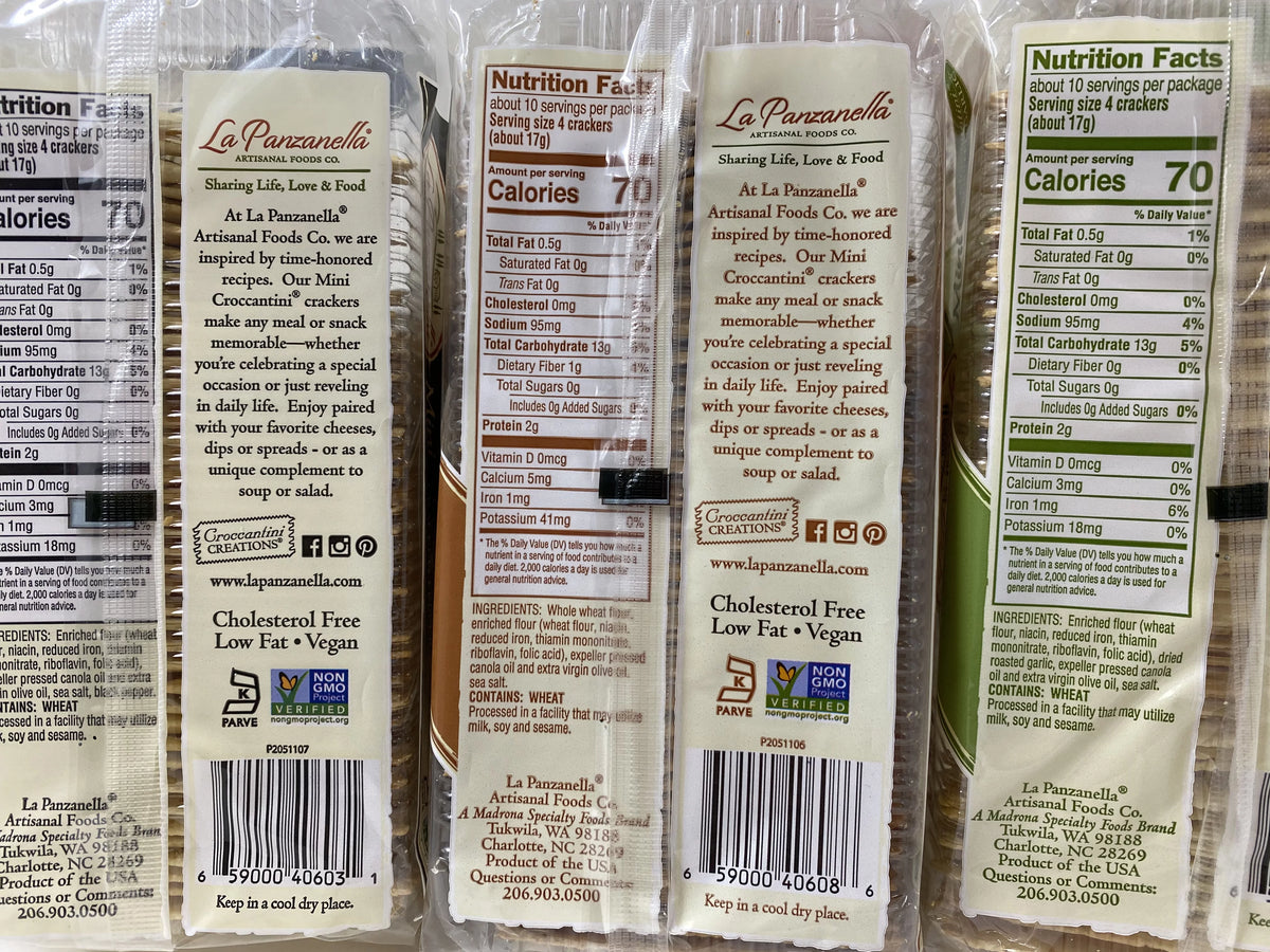 Mini Croccantini Crackers Variety Pack 6 oz (Pack of 6) Q5057
