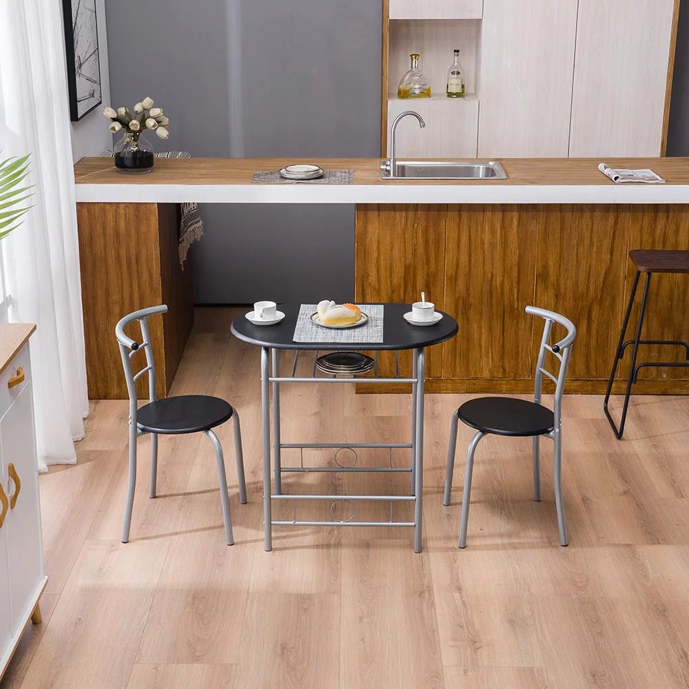 3-Piece Wooden Round Table and Chairs Set N2572