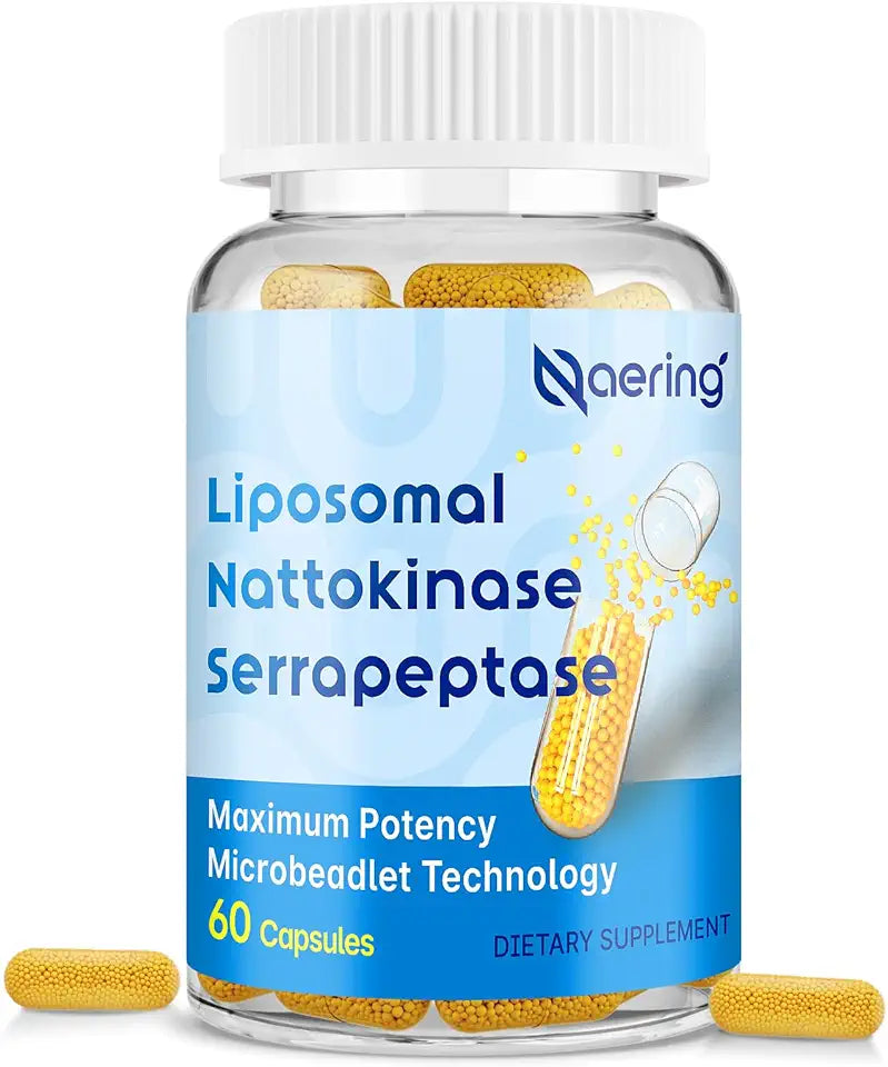 Nattokinase Serrapeptase Enzyme Supplement 60 Capsules R184342