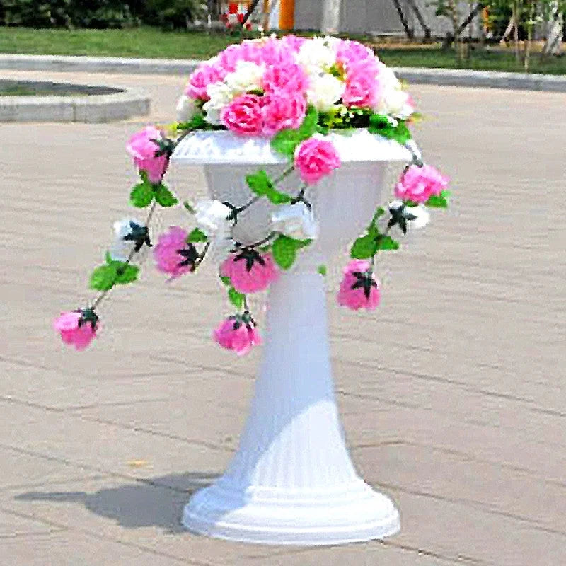 4 Pack 23" Tall White Pedestal Column Plant Stand Pot Q33942