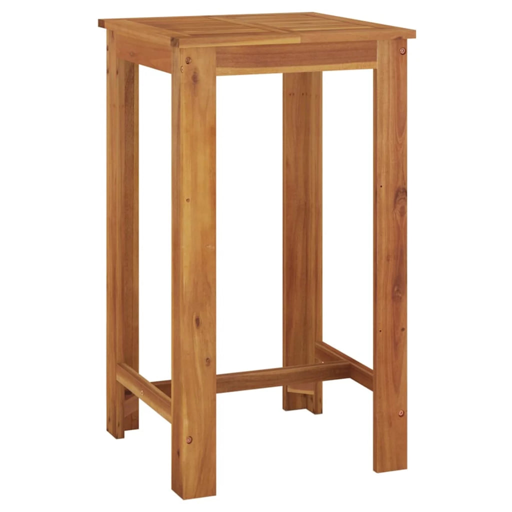 Acacia Wood Bar Table with Slatted Tabletop E19493