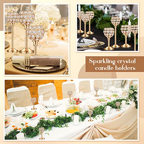 18 Pieces Crystal Candle Holders E9712