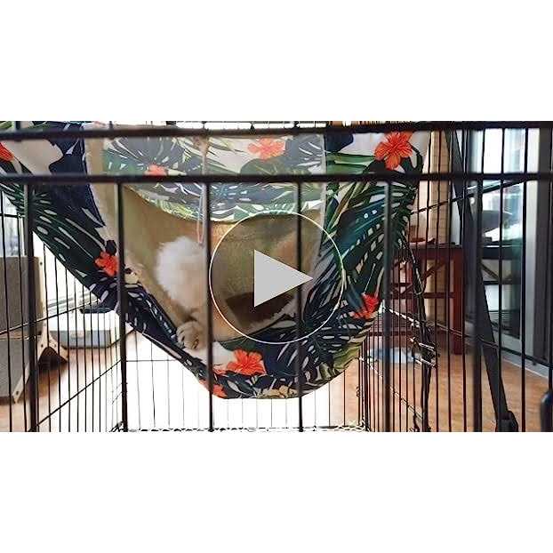 Cat Cage Hammock Double Layer Plush Hanging Pet Bed G475