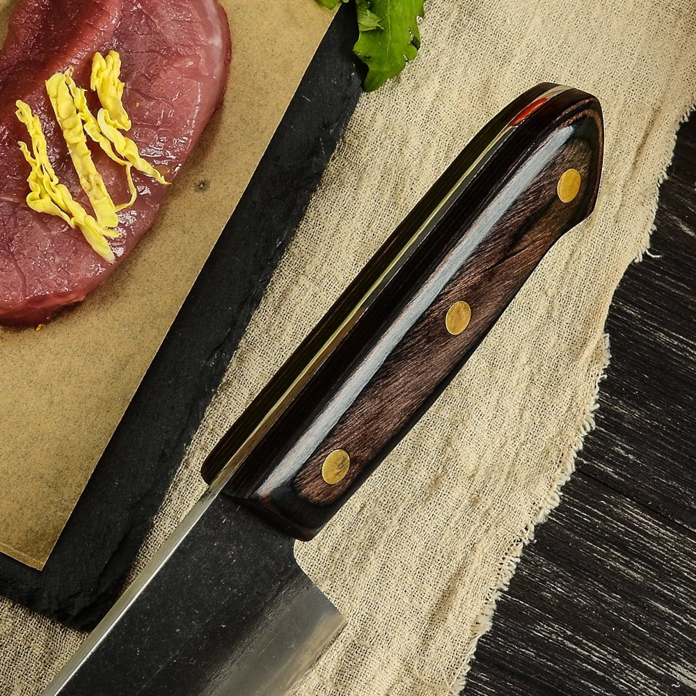 Hand Forged Butcher Knife with Leather Sheath Y773123