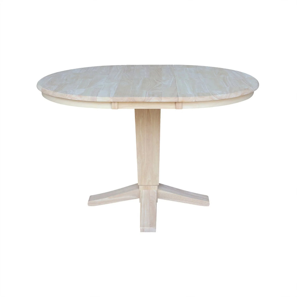 Unfinished Solid Wood Pedestal Dining Table B92079