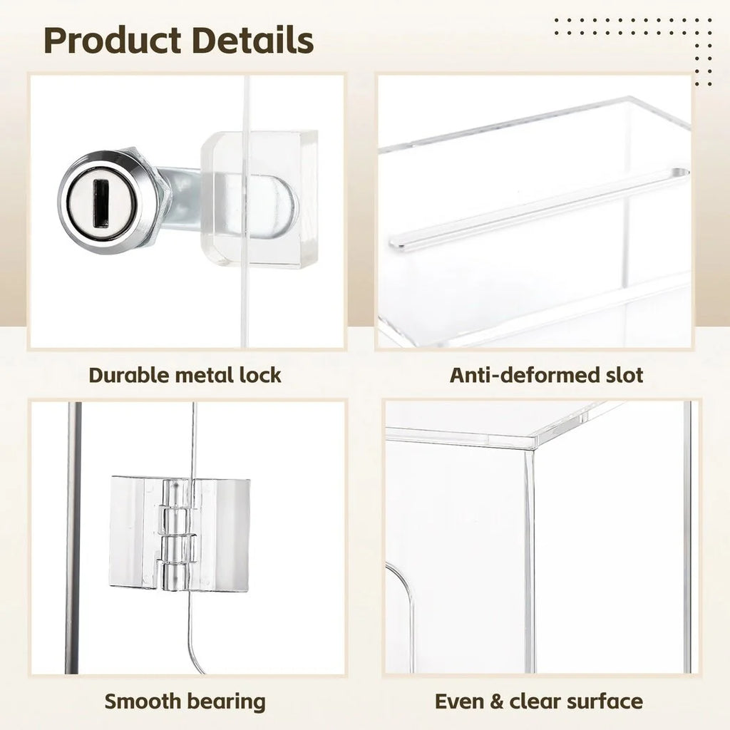 Clear Piggy Bank with Lock and Key Q213