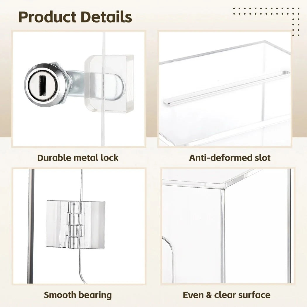 Clear Piggy Bank with Lock and Key Q213
