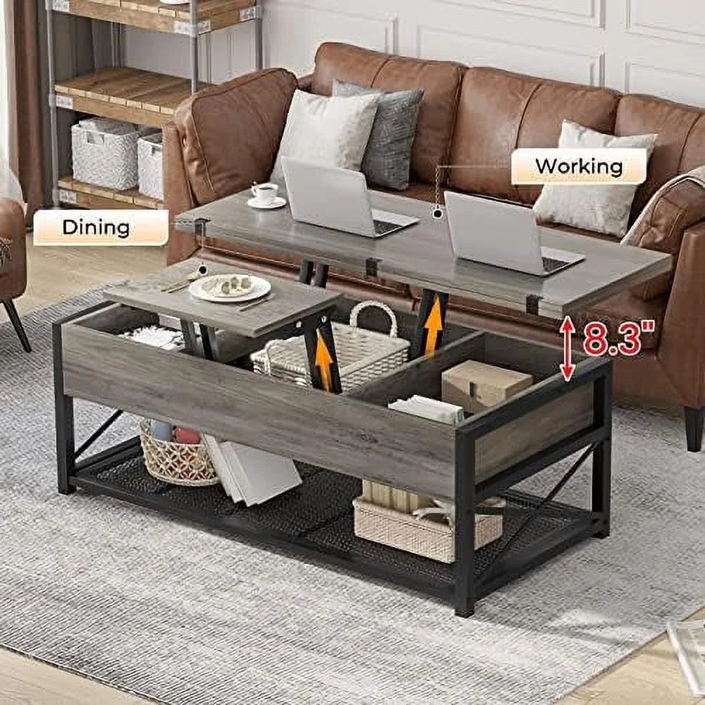 43" Lift Top Coffee Table Grey S889