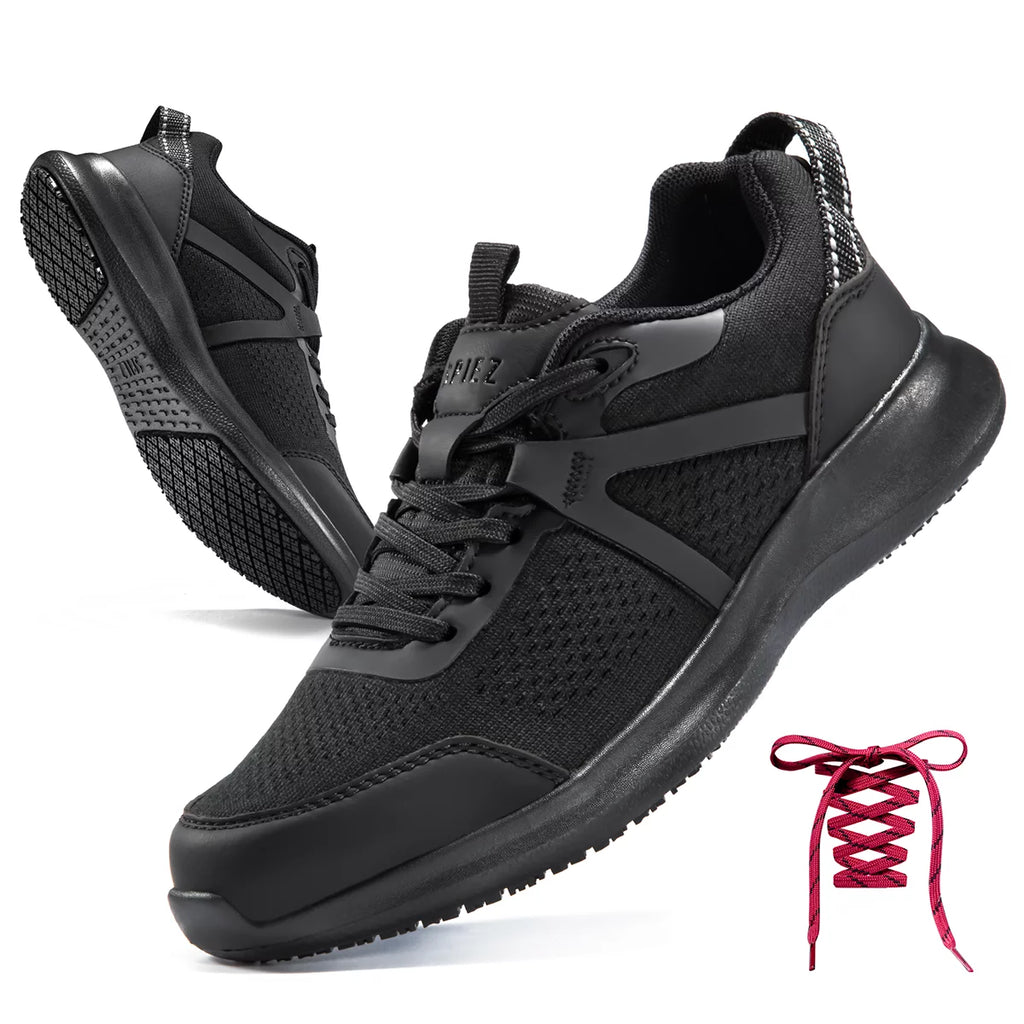 Black Slip Resistant Waterproof Work Shoes X733