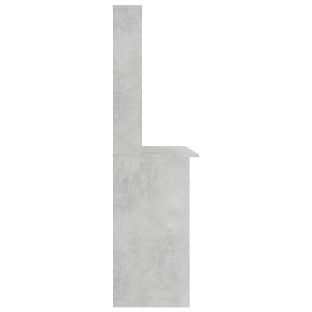 Desk with Shelves Concrete Gray Q1383