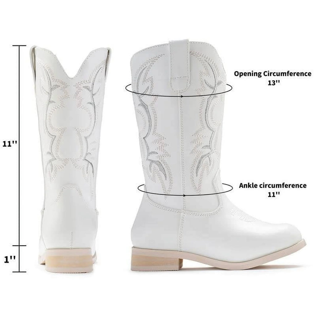 Cowgirl Boots Mid Calf Riding Shoes Q369618